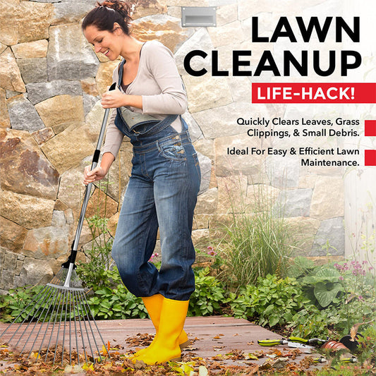 Adjustable Leaf Rake Yard & Roof Cleaning Tool