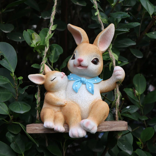 Swing Rabbit Figurine