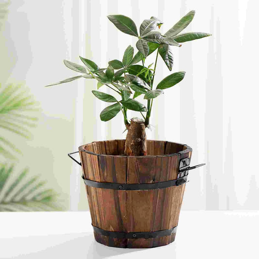 Wooden Barrel Pot