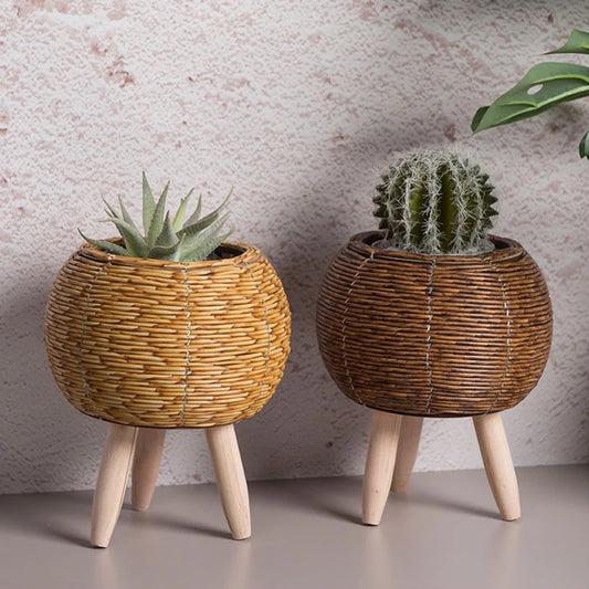 Rattan Woven Flowerpot