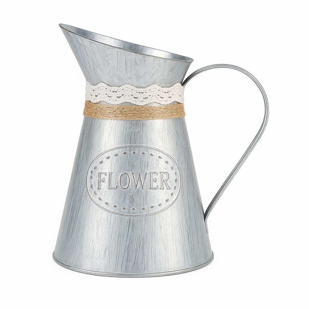 Vintage Tin Flower Vase