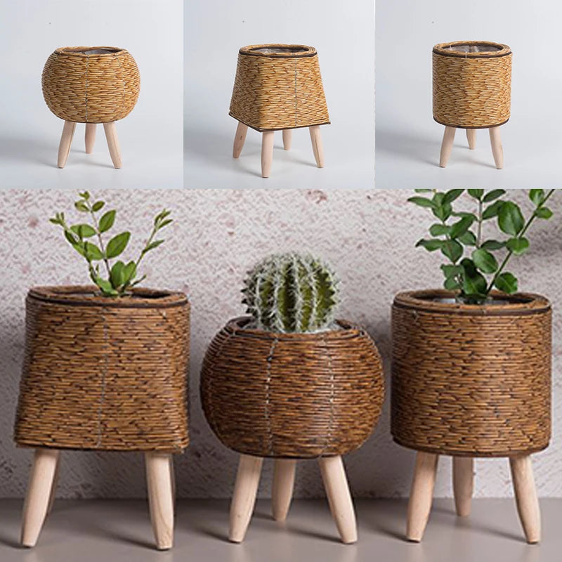 Rattan Woven Flowerpot
