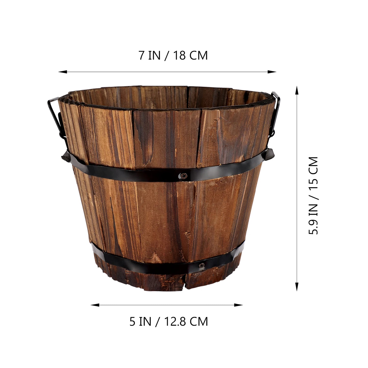 Wooden Barrel Pot
