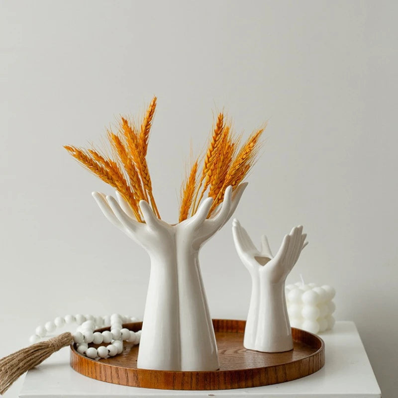 Tabletop hands vase