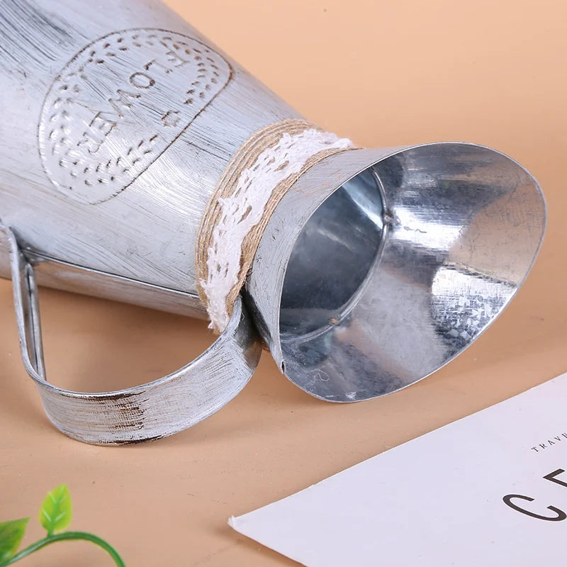 Vintage Tin Flower Vase