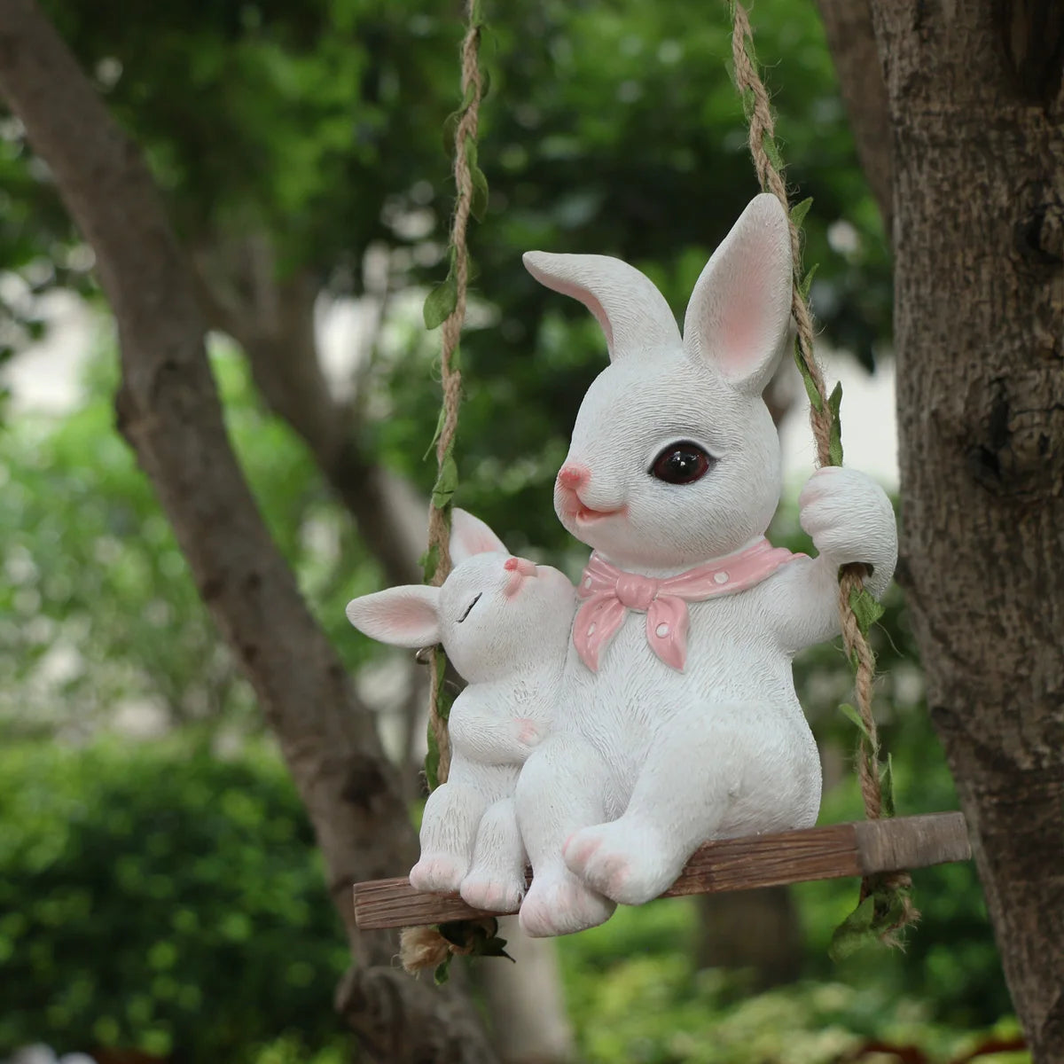 Swing Rabbit Figurine