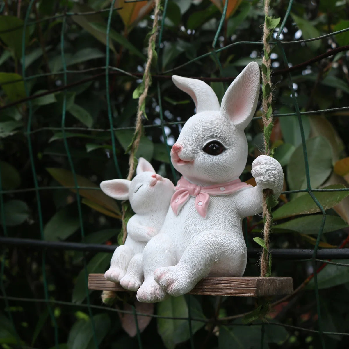 Swing Rabbit Figurine