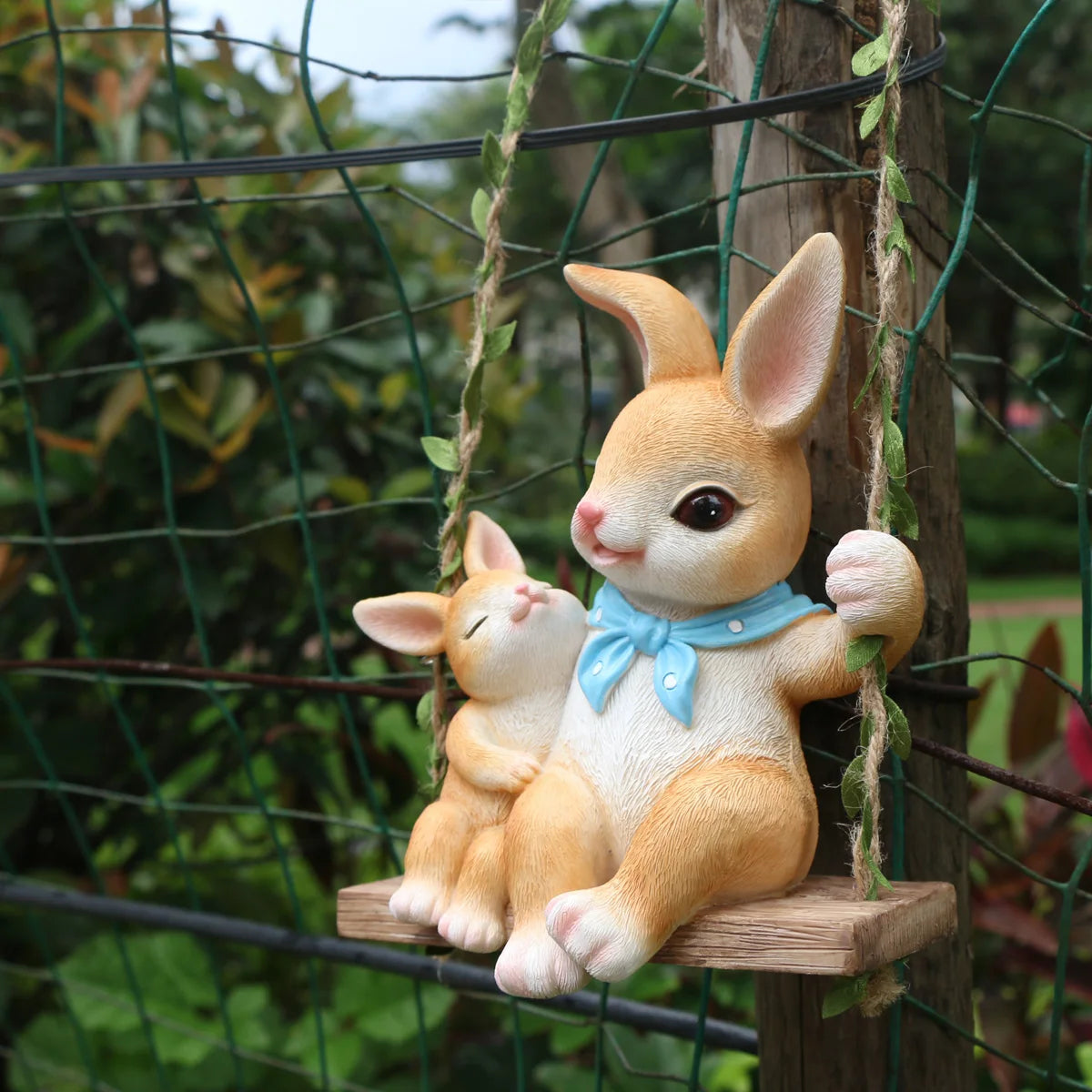 Swing Rabbit Figurine