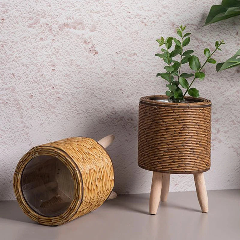 Rattan Woven Flowerpot