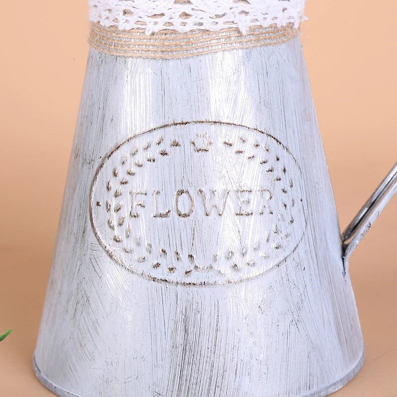 Vintage Tin Flower Vase