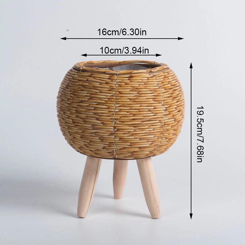 Rattan Woven Flowerpot