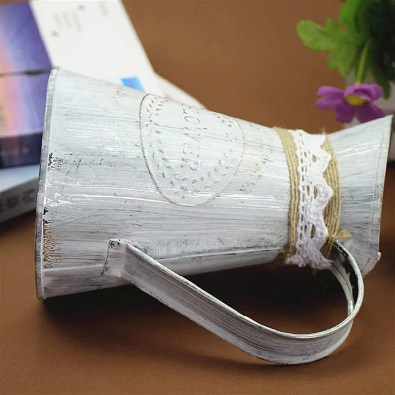 Vintage Tin Flower Vase