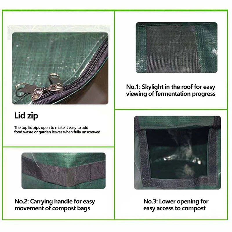 Zipper compost bag