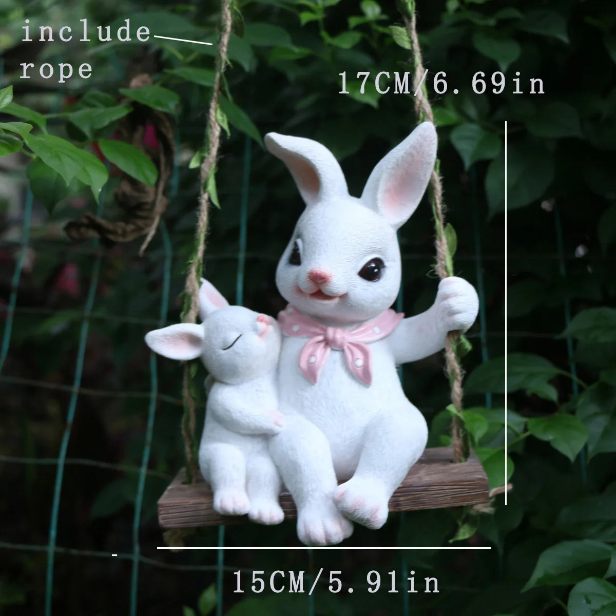 Swing Rabbit Figurine