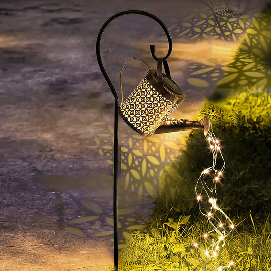 Solar Watering Can Outdoor Lantern