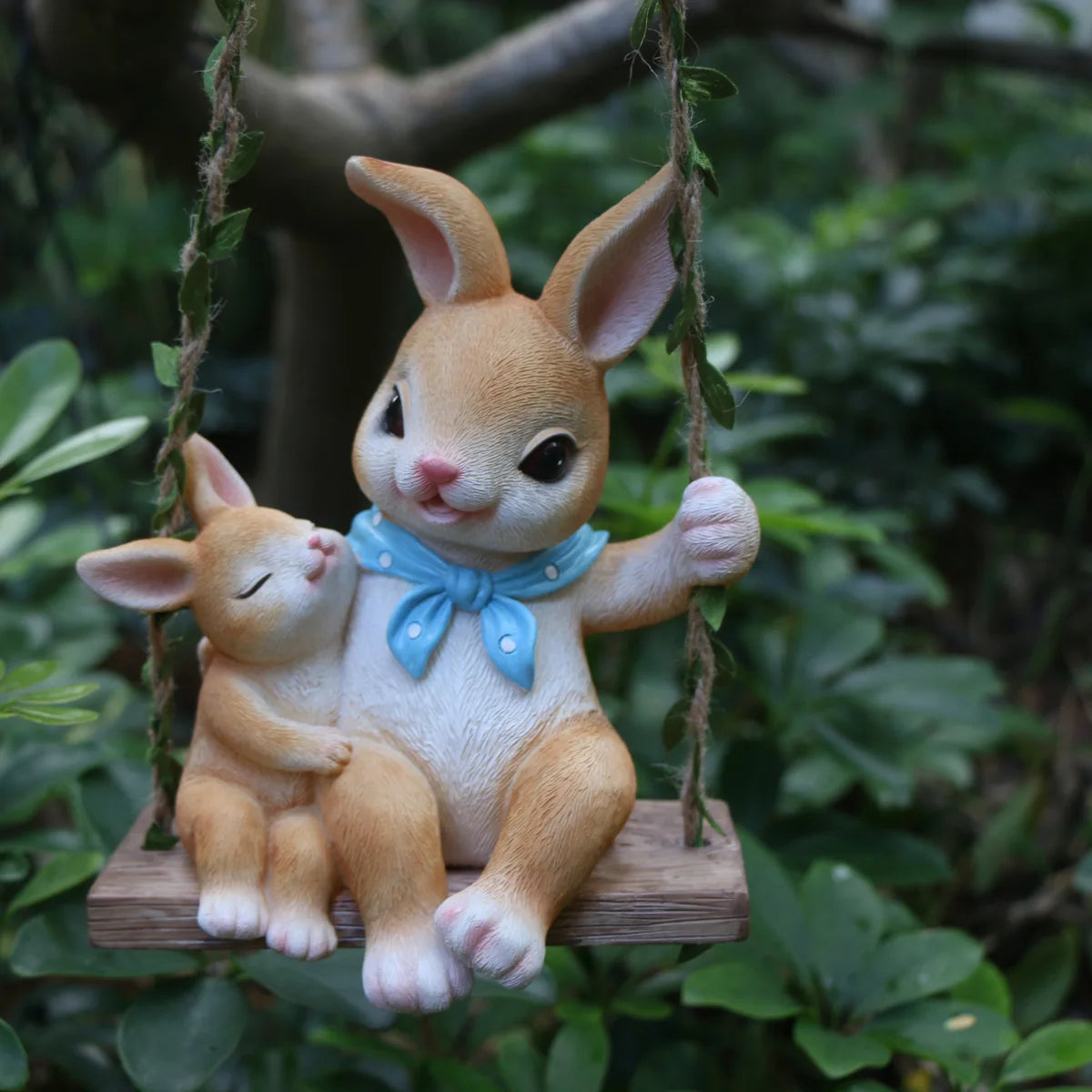 Swing Rabbit Figurine
