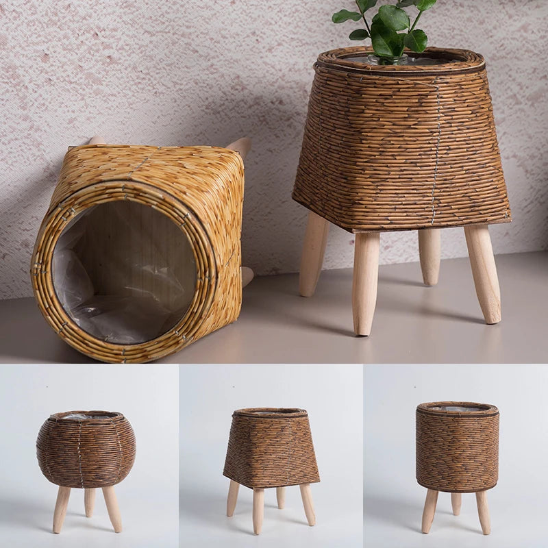 Rattan Woven Flowerpot