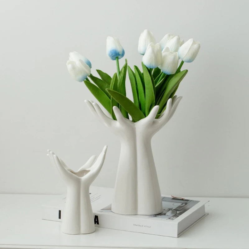 Tabletop hands vase