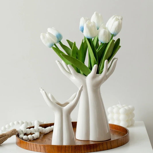 Tabletop hands vase