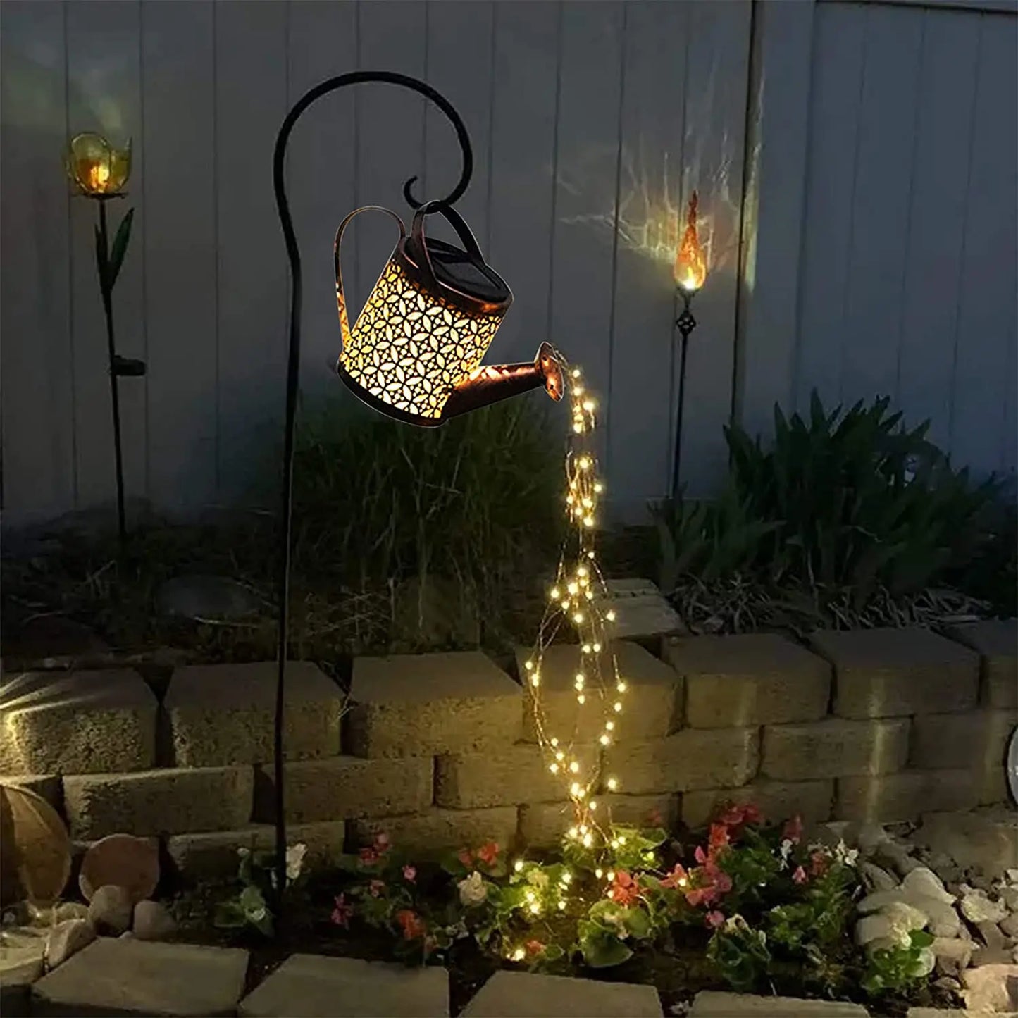 Solar Watering Can Outdoor Lantern
