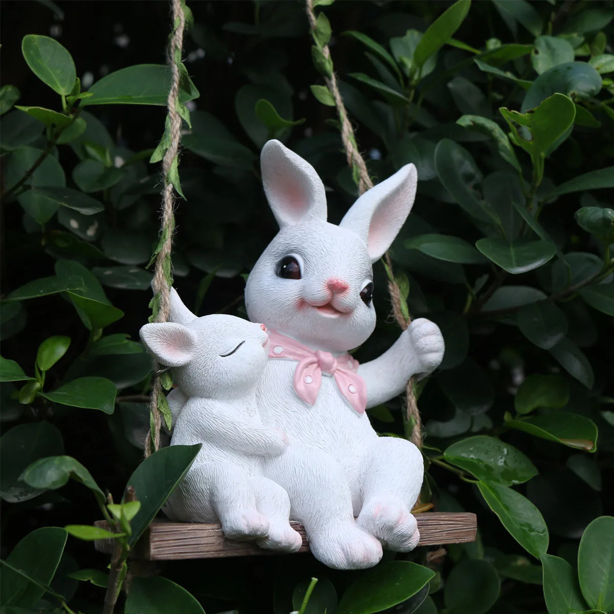 Swing Rabbit Figurine