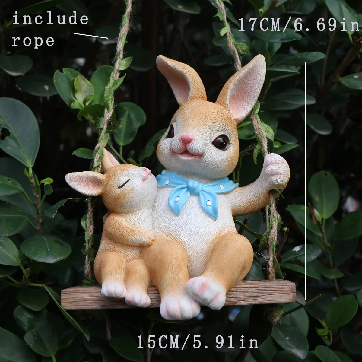 Swing Rabbit Figurine