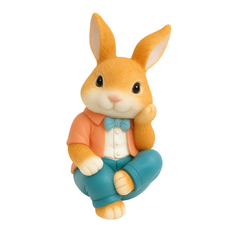 Cute thinking rabbit