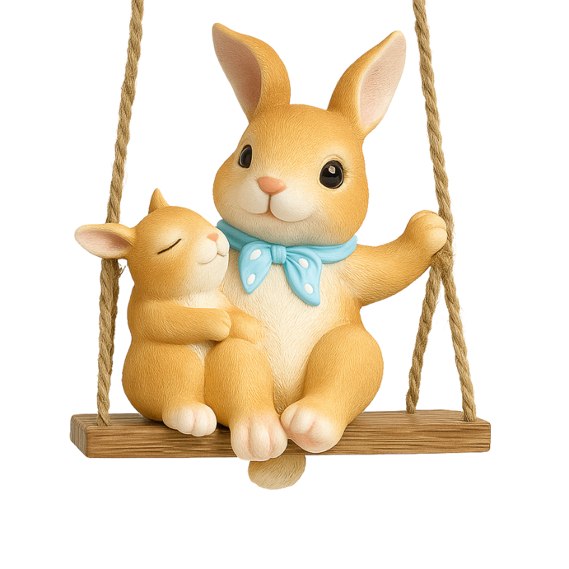 Swing Rabbit Figurine