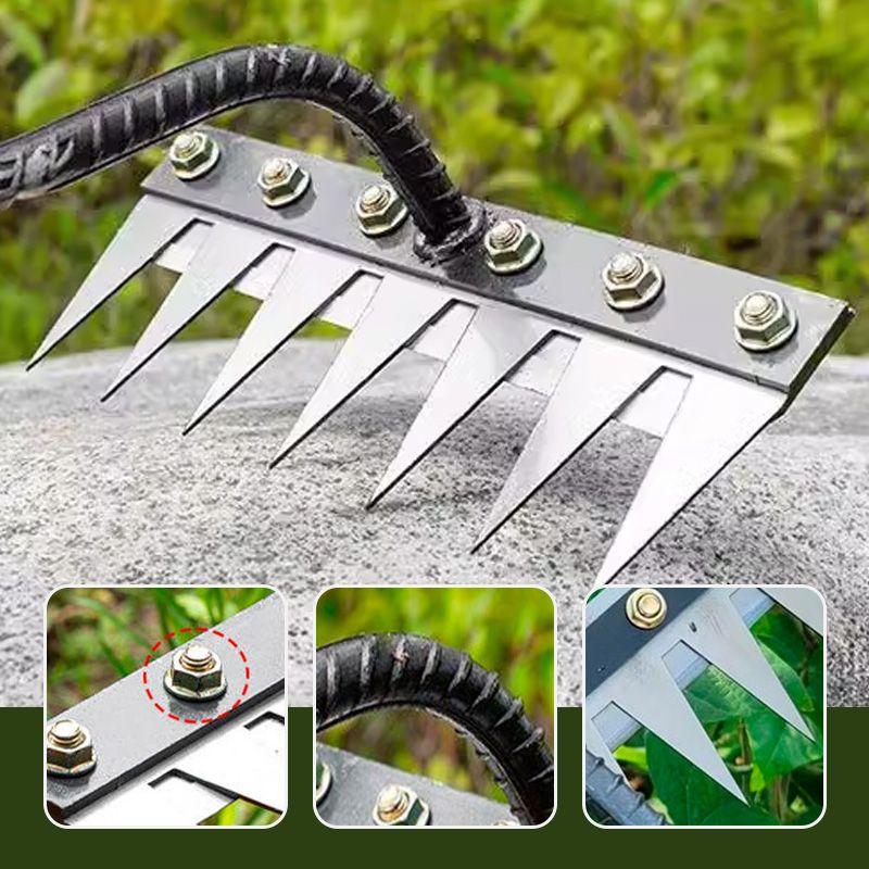 5/6/7/8-Tooth Carbon Steel Garden Weeding Rake